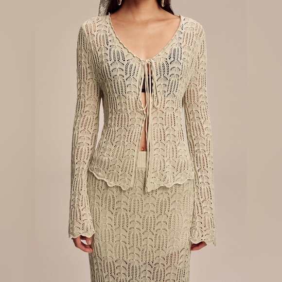 Commense Dresses & Skirts - NWT COMMENSE Crochet Knit Set Linen Blend Festival Size Medium